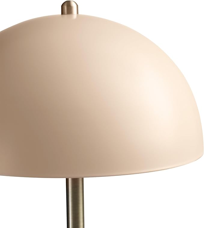 Globe Electric 52332 15" Desk Lamp, Matte Pink, Matte Brass Accents, in-Line On/Off Rocker Switch - LeafyLoom