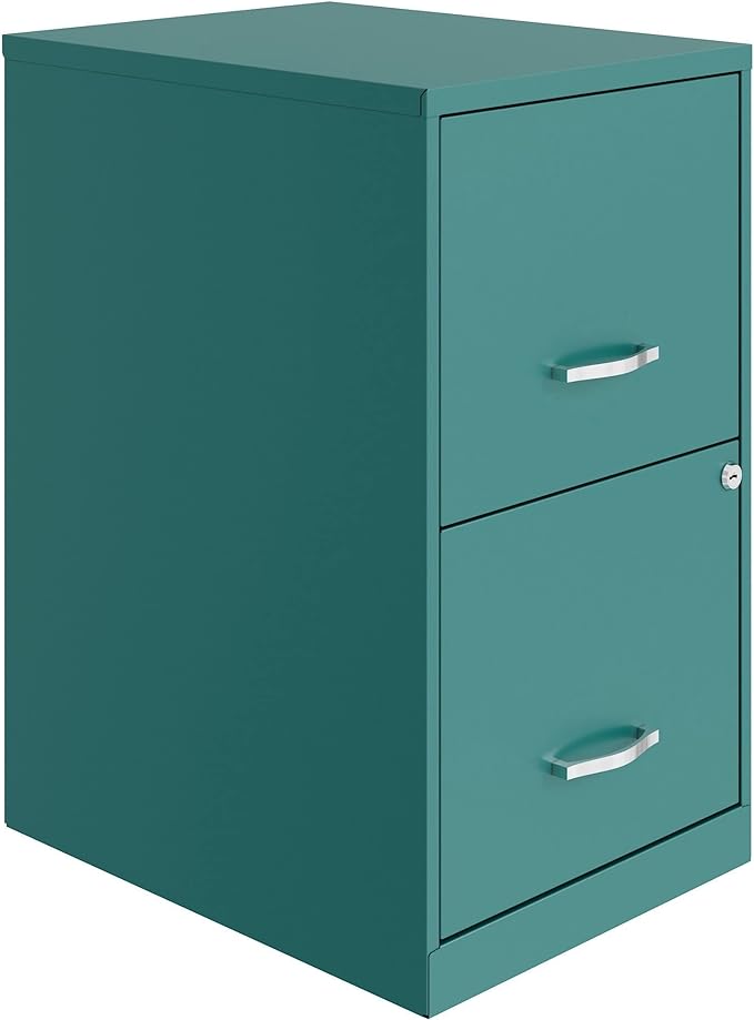 Lorell SOHO File Cabinet, Teal - LeafyLoom