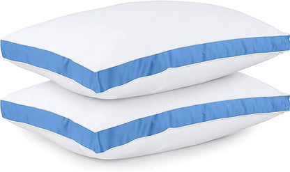 Utopia Bedding Bed Pillows for Sleeping King Size (Blue), Set of 6, Cooling Hotel Quality, Gusseted Pillow for Back, Stomach or Side Sleepers - LeafyLoom