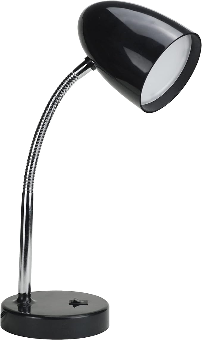 LED Desk Lamp, Flexible Gooseneck with Table lamp, 3.5W 240LM 4000K Cool White Study Lamps for Bedroom and Office, Eye Protection, ETL Listed,Black - LeafyLoom