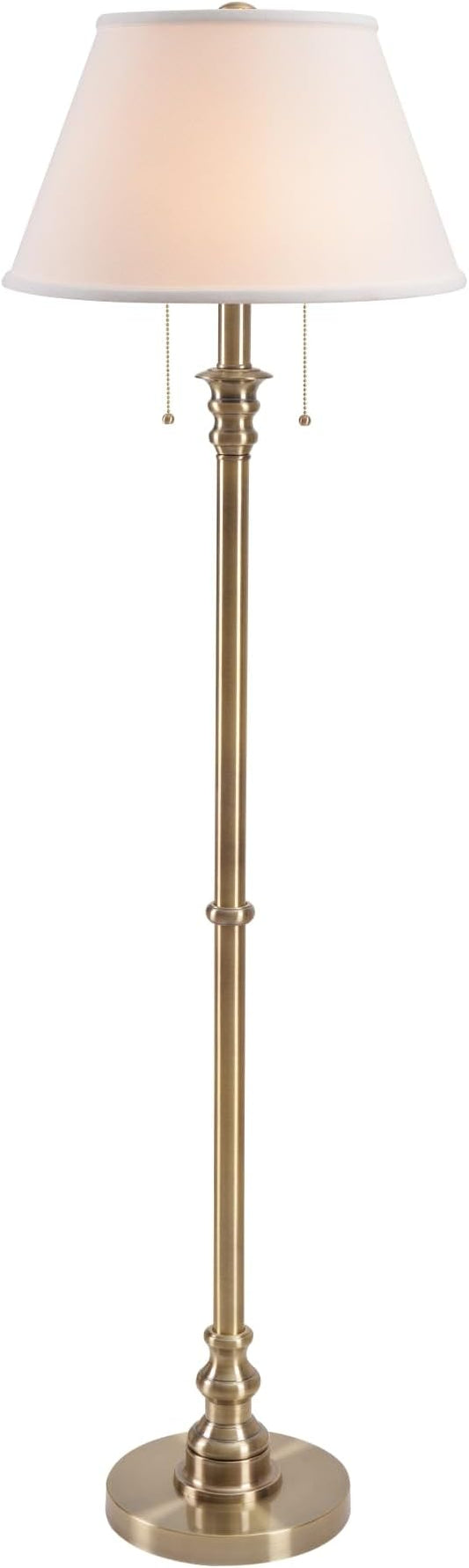 Kenroy Home 30438AB Spyglass Floor Lamps, Medium, Antique Brass Finish - LeafyLoom