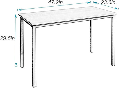 SDHYL 47 inches Contemporary Computer Desk Spacious Workstation Sturdy Writing Desk Meeting Desk, S7-GCP2AC3-120BK-N - LeafyLoom