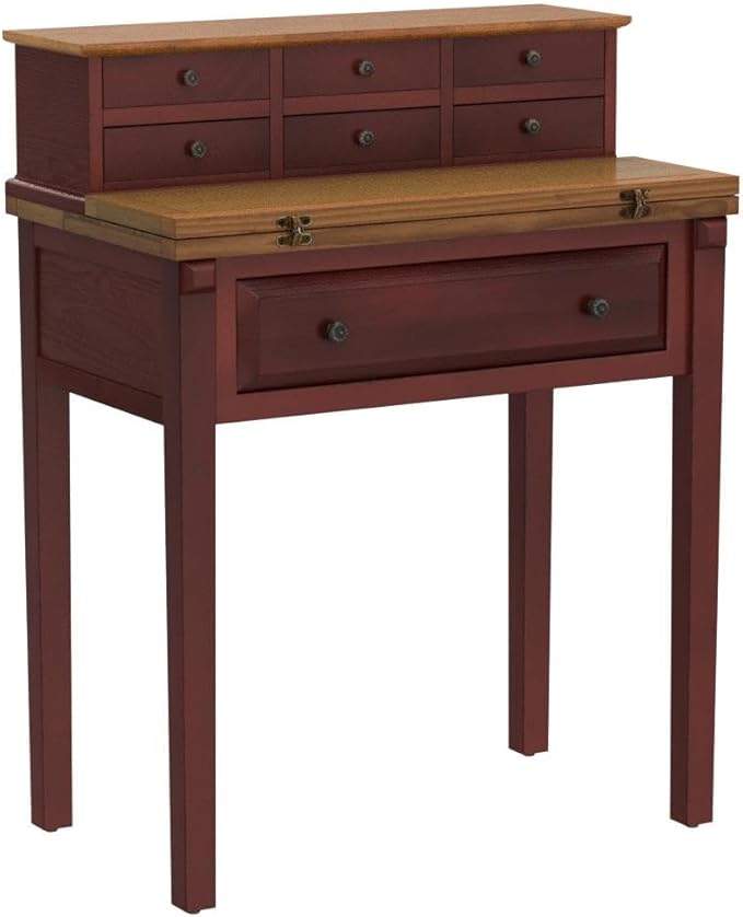 Safavieh American Homes Collection Abigail Egyptain Red and Oak Fold Down Desk - LeafyLoom