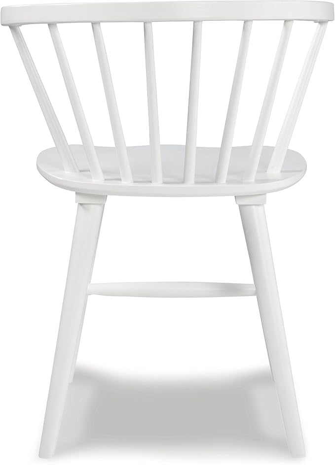 Signature Design by Ashley Grannen Modern 18" Spindle Back Dining Chair, 2 Count, White - LeafyLoom