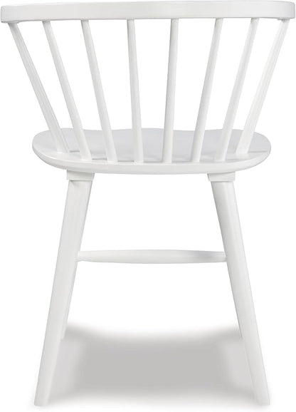 Signature Design by Ashley Grannen Modern 18" Spindle Back Dining Chair, 2 Count, White - LeafyLoom