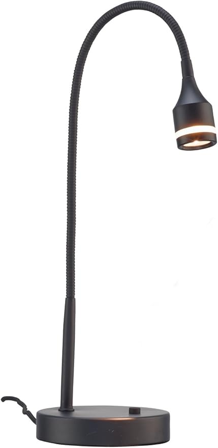 Adesso 3218-01 Prospect 11"-18" LED Desk Lamp, Black, Smart Outlet Compatible - LeafyLoom