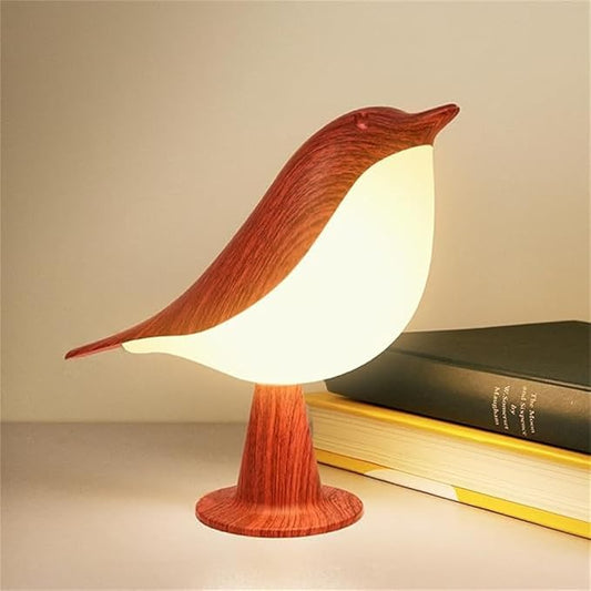 FUYUNXIN Bird Lamp Bedside Lamps - Rechargeable Cordless Table Lamp with 3 Color Temperatures and Touch Sensor - Perfect for Bedroom Nightstand (Red) - LeafyLoom