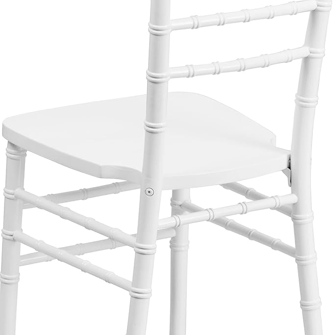 Flash Furniture Hercules Series Chiavari Chair for Formal Events and Banquets, Commercial/Residential All-Occasion Event Chair, White - LeafyLoom