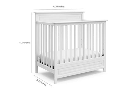 Storkcraft Petal 4-in-1 Convertible Mini Crib (White) – GREENGUARD Gold Certified, Converts to Daybed and Twin-Size Bed, Includes Bonus 2.75-inch Mini Crib Mattress, Mini Crib with Mattress Included - LeafyLoom