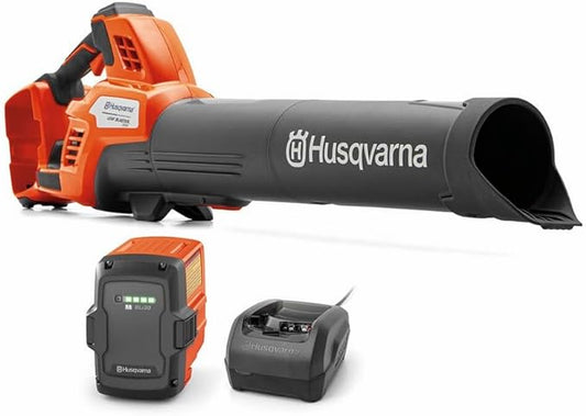 Husqvarna Leaf Blaster 350iB Battery Powered Cordless Leaf Blower, 200-MPH 800-CFM Battery Leaf Blower with Brushless Motor and Quiet Operation, 40V Lithium-Ion Battery and Charger Included - LeafyLoom