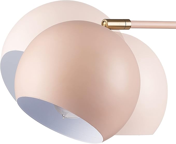 Globe Electric 52285 Hannah 18" Desk Lamp, Matte Pink, Brass Pivot Joint, in-Line On/Off Rotary Switch - LeafyLoom