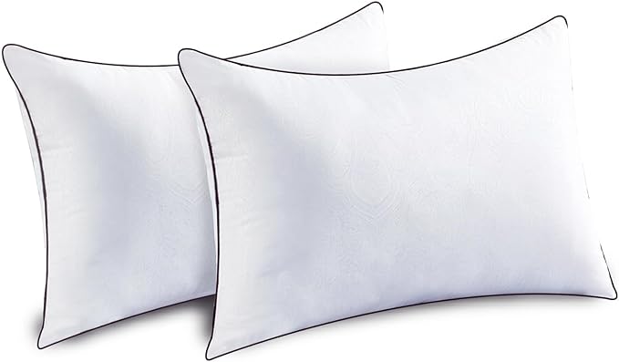 JOLLYVOGUE King Size Pillows for Sleeping Set of 2, Soft and Supportive Bed Pillows for Side Back Stomach Sleeper, Down Alternative Hotel Collection Pillows 2 Pack - LeafyLoom