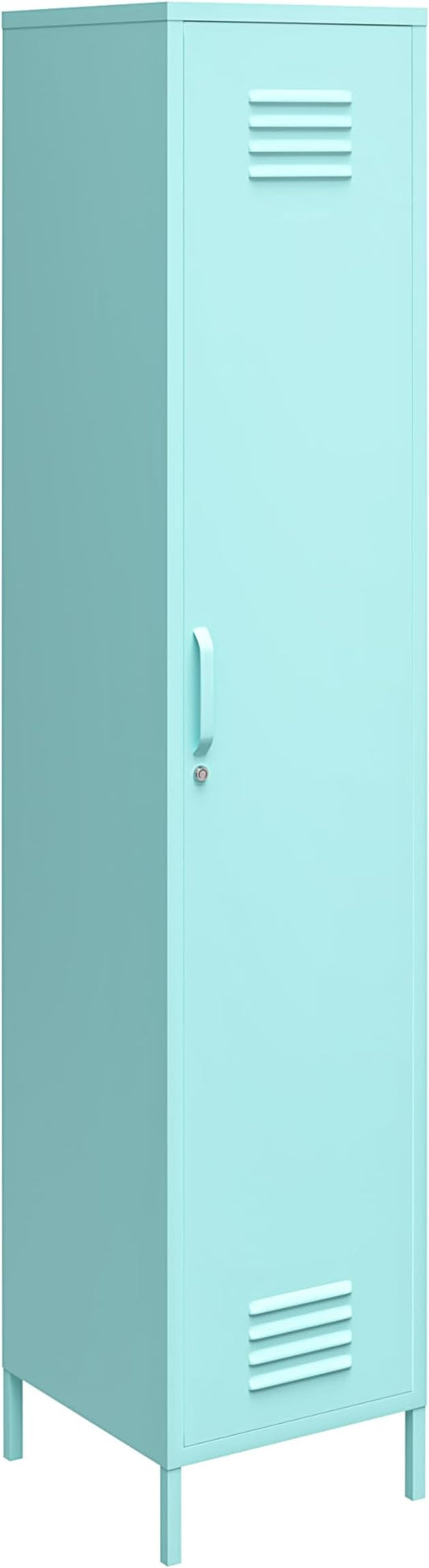 Novogratz Cache Single Metal Locker Storage, Mint Cabinet - LeafyLoom