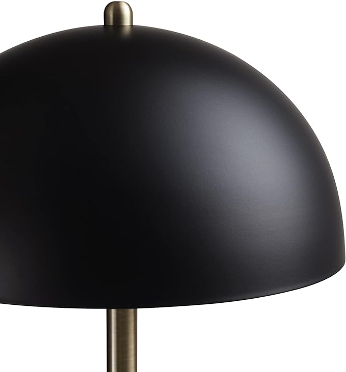 Globe Electric 52938 Luna 15" Desk Lamp, Matte Black, Matte Brass Accents, in-Line On/Off Rocker Switch - LeafyLoom