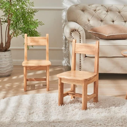 Pure Wood Solid Wood Children Chair for Kids, Kindergarten and Kids' Home Furniture-Pair Set(2 Same Chairs) - LeafyLoom