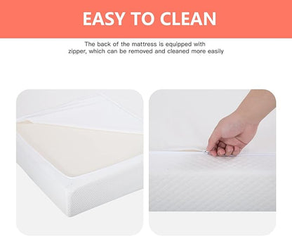 FDW 5 Inch Gel Memory Foam Mattress Medium-Firm Mattress for Pressure Relief & Cooler Sleep Mattress for Kid Adults CertiPUR-US Certified Mattress in a Box, King - LeafyLoom