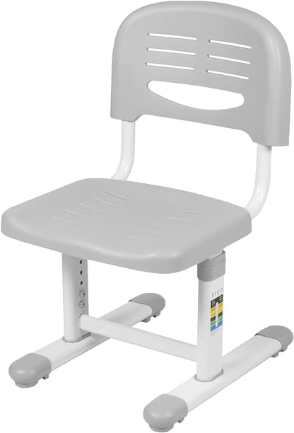 VIVO Gray Height Adjustable Kids Desk Chair, Chair Only, Designed for Interactive Workstation, Universal Children's Ergonomic Seat, DESK-V201G-CH - LeafyLoom