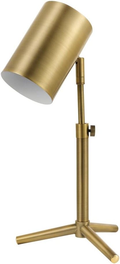 Globe Electric 52097 Pratt Desk Lamp, 18 in 1, Brass 1-Light - LeafyLoom