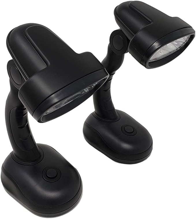 IdeaWorks ZB6173BLK Black S/2 LED Desk Lamps-Matte - LeafyLoom