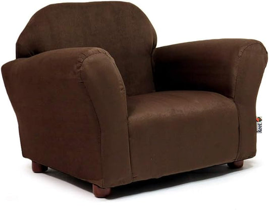 Keet Microsuede Children's Chair, Roundy, Brown - LeafyLoom