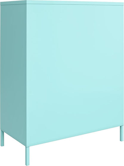 Novogratz Cache 2 Door Metal Locker Storage, Mint Cabinet - LeafyLoom