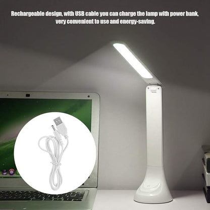 Led Desk Lamp,EyeCaring Table Lamps,Rechargeable Folding Led Light Desk Table Desktop Lamp Eye Care for Reading Study Lighting,Dimmable Office Lamp with USB Charging Port - LeafyLoom