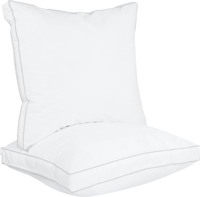 Utopia Bedding Bed Pillows for Sleeping European Size (White), Set of 8, Cooling Hotel Quality, Gusseted Pillow for Back, Stomach or Side Sleepers - LeafyLoom