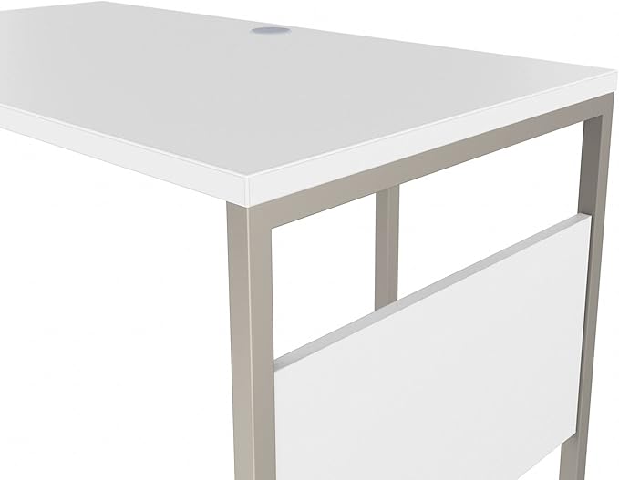 Bush Business Furniture Hybrid Desk Return/Bridge, 42W x 24D, White - LeafyLoom