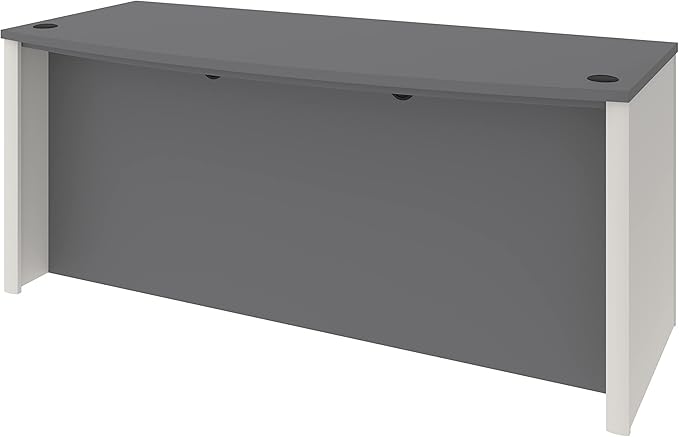 Bestar Connexion 72W Desk Shell in Slate & Sandstone - LeafyLoom