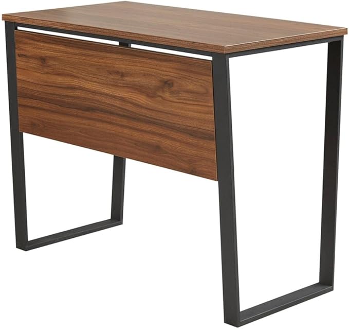 510 DESIGN Carlyle Home Office Computer Desk for Small Spaces - Industrial Wooden Top Writing Table with Sturdy Metal Legs, Living Room Furniture, Easy Assembly, 38" W x 22" D x 30" H, Dark Coffee - LeafyLoom