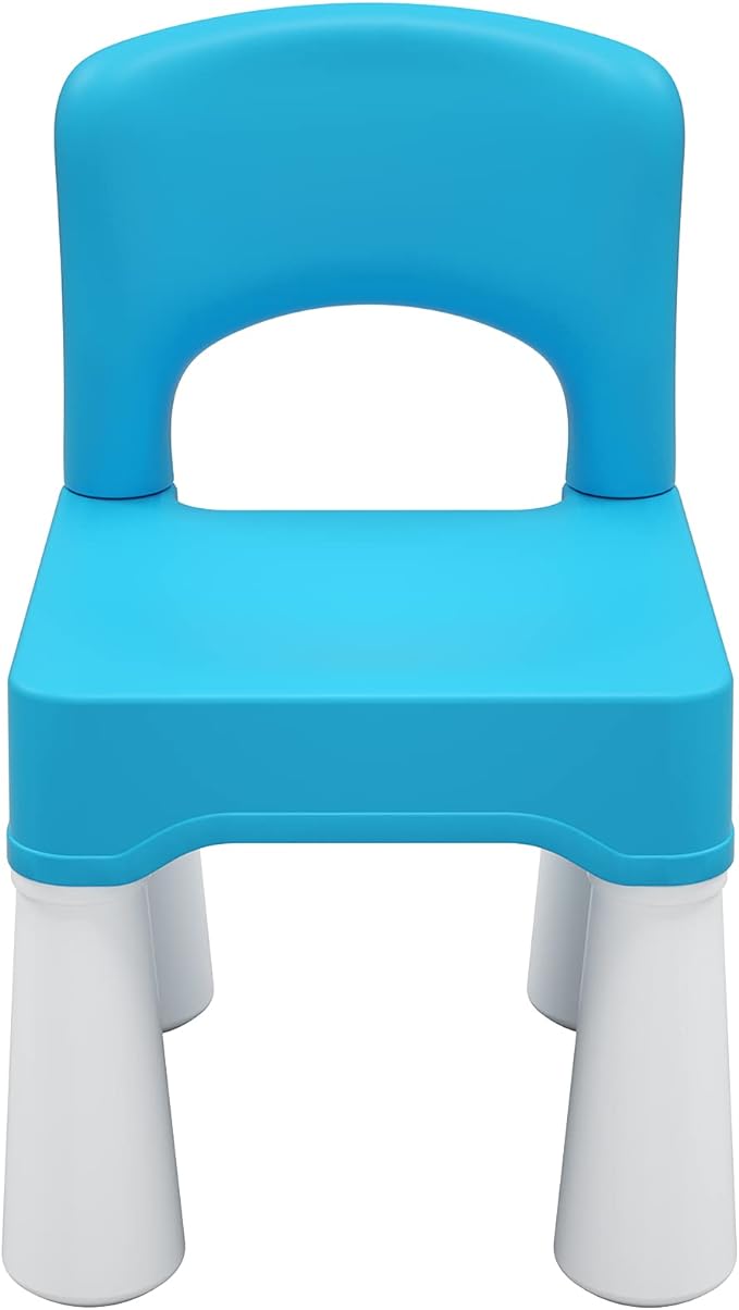 burgkidz Plastic Toddler Chair, Durable and Lightweight Kids Chair, 9.3" Height Seat, Indoor or Outdoor Use for Toddlers Boys Girls Blue - LeafyLoom