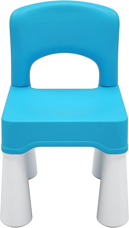 burgkidz Plastic Toddler Chair, Durable and Lightweight Kids Chair, 9.3" Height Seat, Indoor or Outdoor Use for Toddlers Boys Girls Blue - LeafyLoom