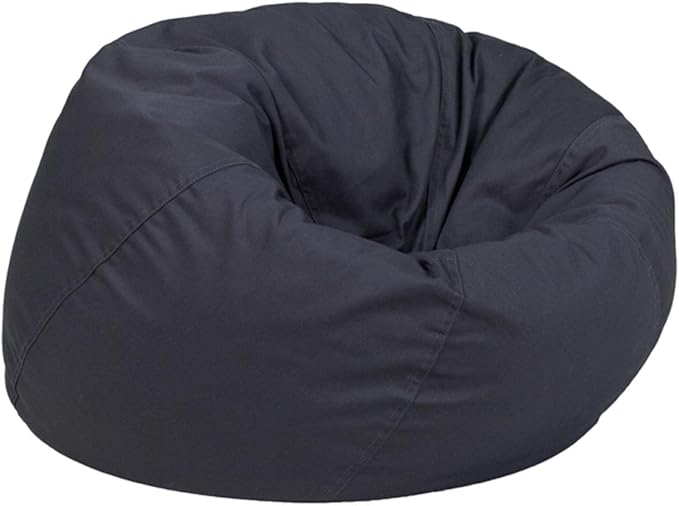 Flash Furniture Dillon Small Bean Bag Chair for Kids and Teens, Foam-Filled Beanbag Chair with Machine Washable Cover, Gray - LeafyLoom