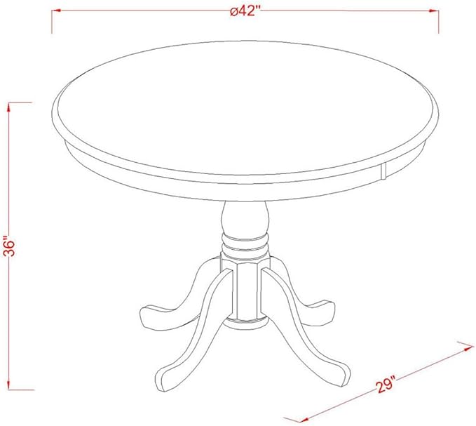 East West Furniture Trenton 3 Piece Counter Height Set for Small Spaces Contains a Round Dining Room Table and 2 Wooden Seat Chairs, 42x42 Inch, Black & Cherry - LeafyLoom