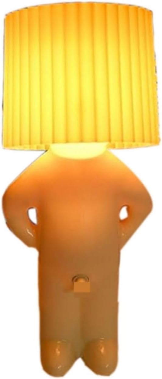 Little Naughty boy Desk lamp,A Little Shy Desk lamp, Bedside Night Light,Naughty boy Mr.P a Little Shy Man Creative lamp,Home Decoration Beautiful Gift (Yellow) - LeafyLoom