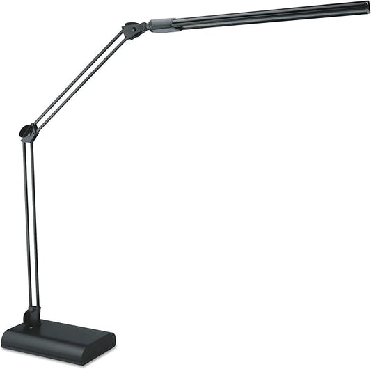 Alera ALELED908B 3.25 in. W x 6 in. D x 21.5 in. H Adjustable LED Desk Lamp - Black - LeafyLoom