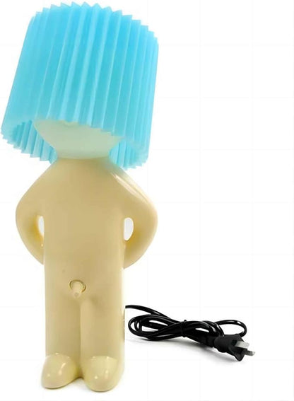 Little Naughty boy Desk lamp,A Little Shy Desk lamp, Bedside Night Light,Naughty boy Mr.P a Little Shy Man Creative lamp,Home Decoration Beautiful Gift (Blue) - LeafyLoom