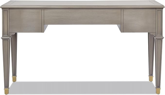 Jennifer Taylor Home Dauphin 55" 3-Drawer Wood Executive Desk, Grey Cashmere - LeafyLoom