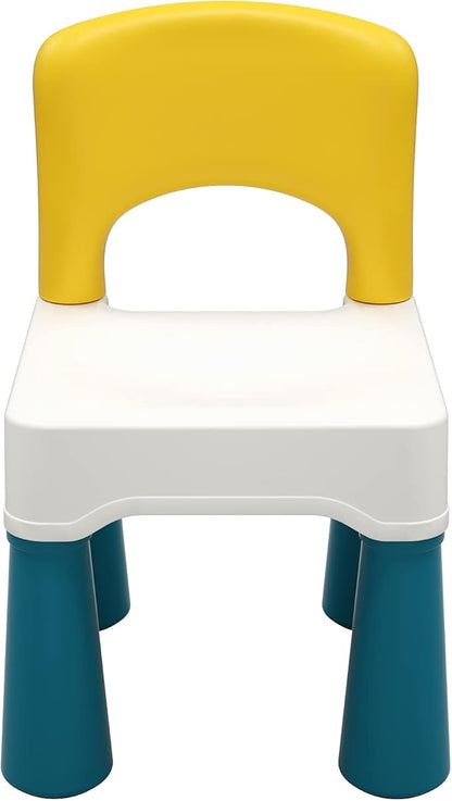 burgkidz Plastic Kids Chair, Durable and Lightweight, 9.3" Height Seat, Indoor or Outdoor Use for Ages 2 and Up (Macaron) - LeafyLoom