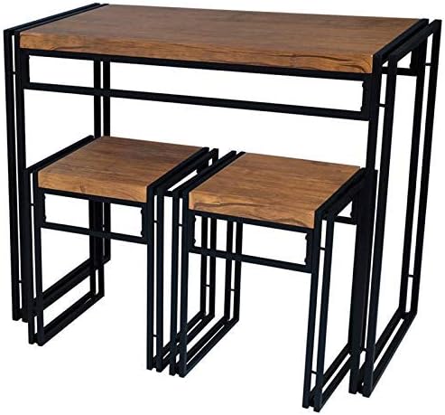 Atlantic Dining Table Set Black - LeafyLoom