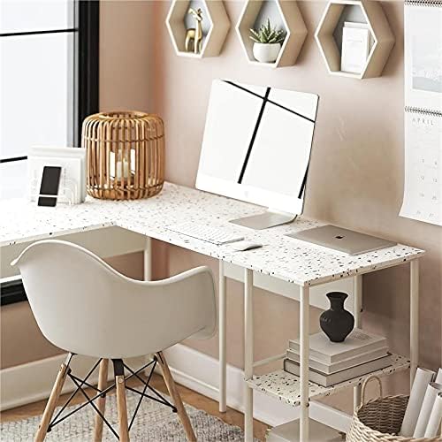 Ameriwood Home Berkeley L Desk, Terrazzo - LeafyLoom