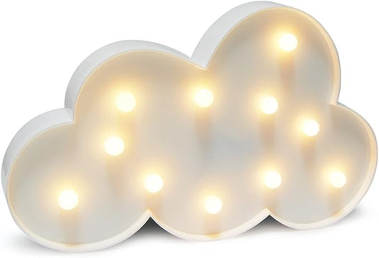 Cloud LED Night Light Table Lamp for Party Birthday Wedding Atmosphere,Battery Operated Decorative Marquee Signs Light Nursery Lamp for Bedroom and Wall Decoration(Cloud) - LeafyLoom