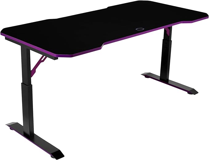 Cooler Master GD160 PC Gamimg Desk, Onesize, Black, Purple - LeafyLoom