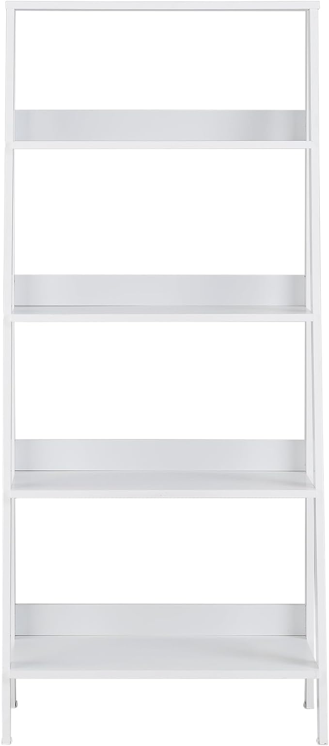 Walker Edison Sophia Modern 4 Shelf Ladder Bookcase , 55 Inch, White - LeafyLoom