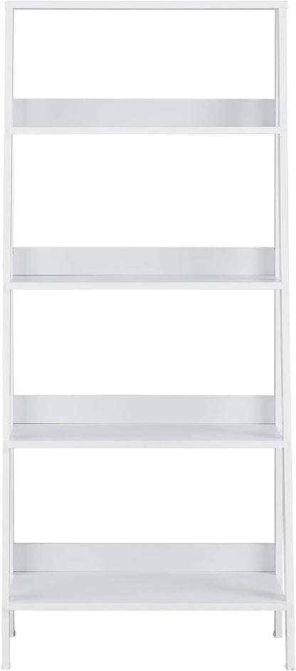 Walker Edison Sophia Modern 4 Shelf Ladder Bookcase , 55 Inch, White - LeafyLoom