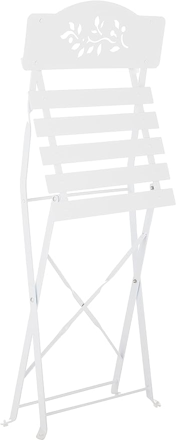 Alpine Corporation Indoor/Outdoor 3-Piece Bistro Set Folding Table and Chairs Patio Seating, White - LeafyLoom