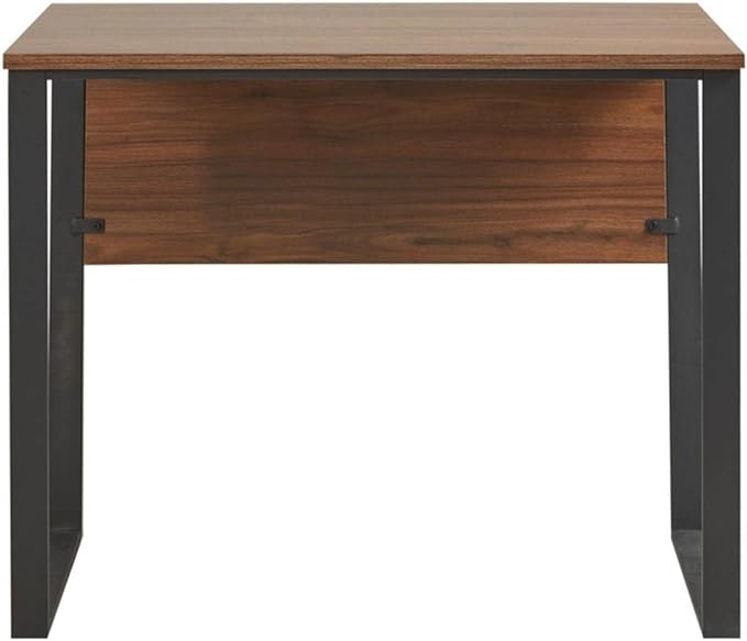 510 DESIGN Carlyle Home Office Computer Desk for Small Spaces - Industrial Wooden Top Writing Table with Sturdy Metal Legs, Living Room Furniture, Easy Assembly, 38" W x 22" D x 30" H, Dark Coffee - LeafyLoom