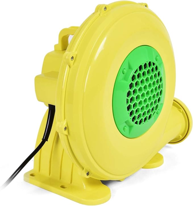 COSTWAY Bounce House Blower for Inflatable Bounce House Bouncy Castle,Yellow/Green - LeafyLoom