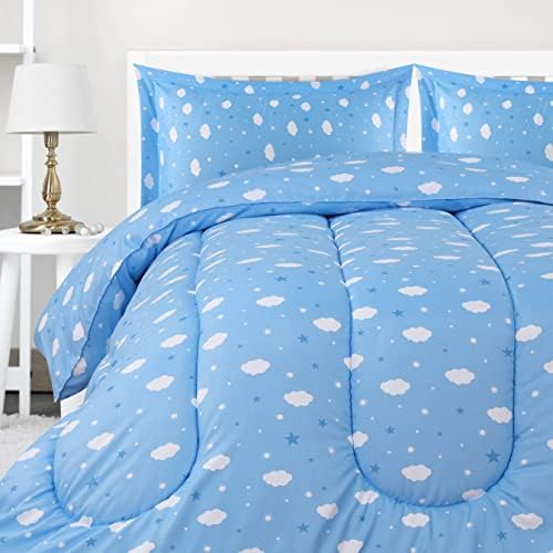 Utopia Bedding All Season Cloud Comforter Set with 2 Pillow Cases, 3 Piece Soft Brushed Microfiber Kids Bedding Set for Boys/Girls, Machine Washable (Twin) - LeafyLoom