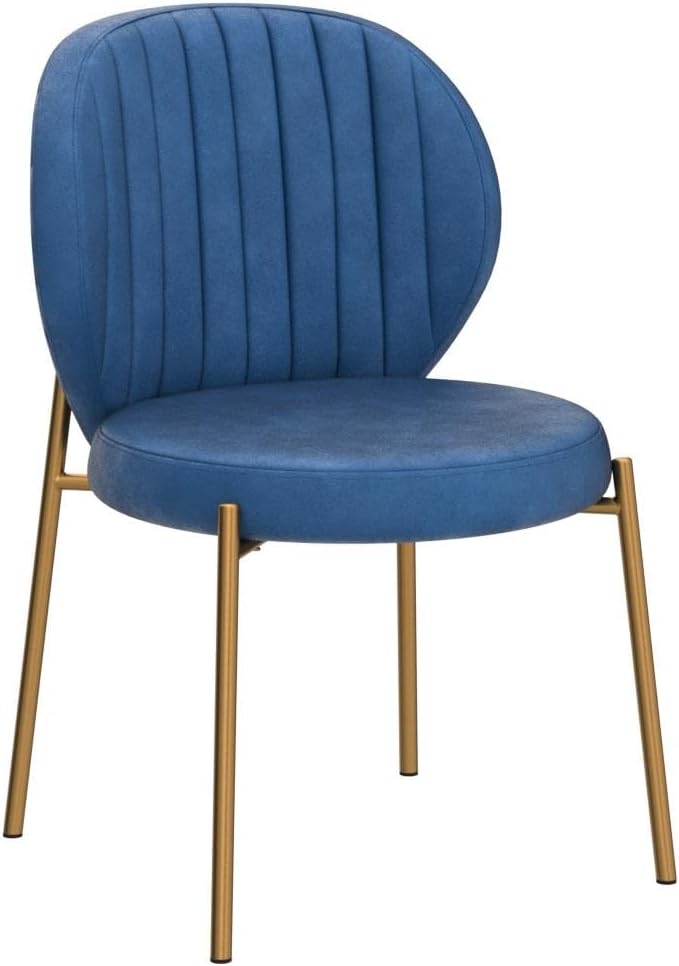 Roundhill Furniture Amoa Dining Chair, Set of 2, Blue - LeafyLoom